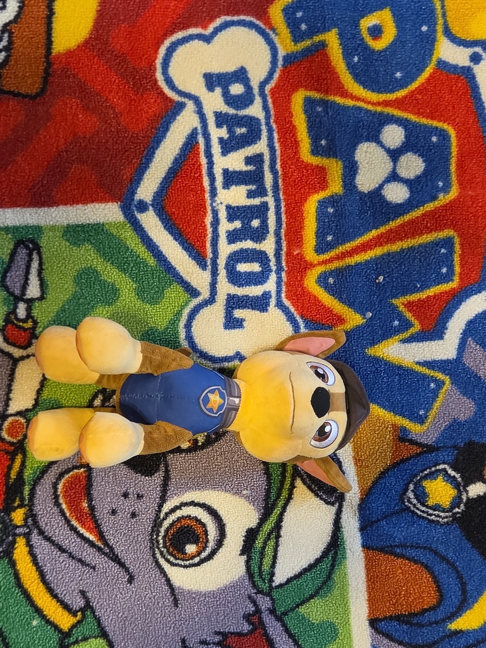Paw Patrol Chase Plush Dog Toy - Blue and Brown